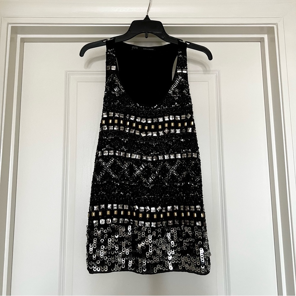 Zara sequin sleeveless top